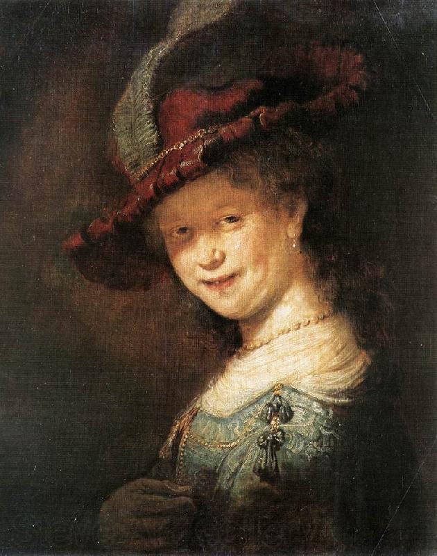 REMBRANDT Harmenszoon van Rijn Portrait of the Young Saskia xfg Spain oil painting art
